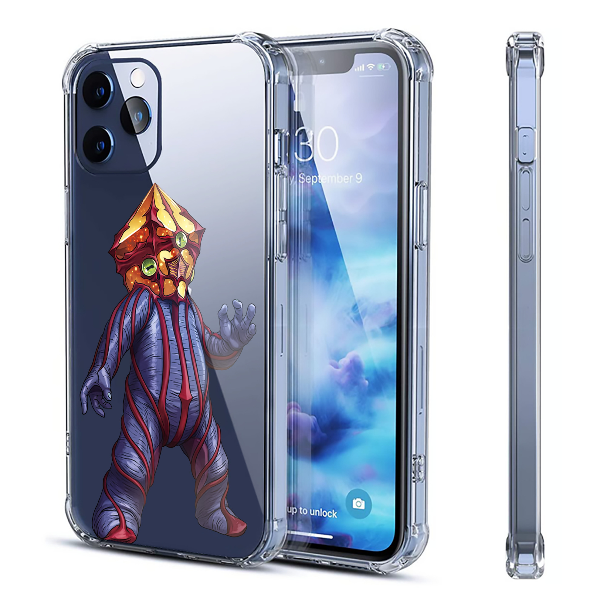 （画像用） ウルトラマン Ultraman 【iPhone 12シリーズ対応】透明スマホケース（クリアソフトケース）